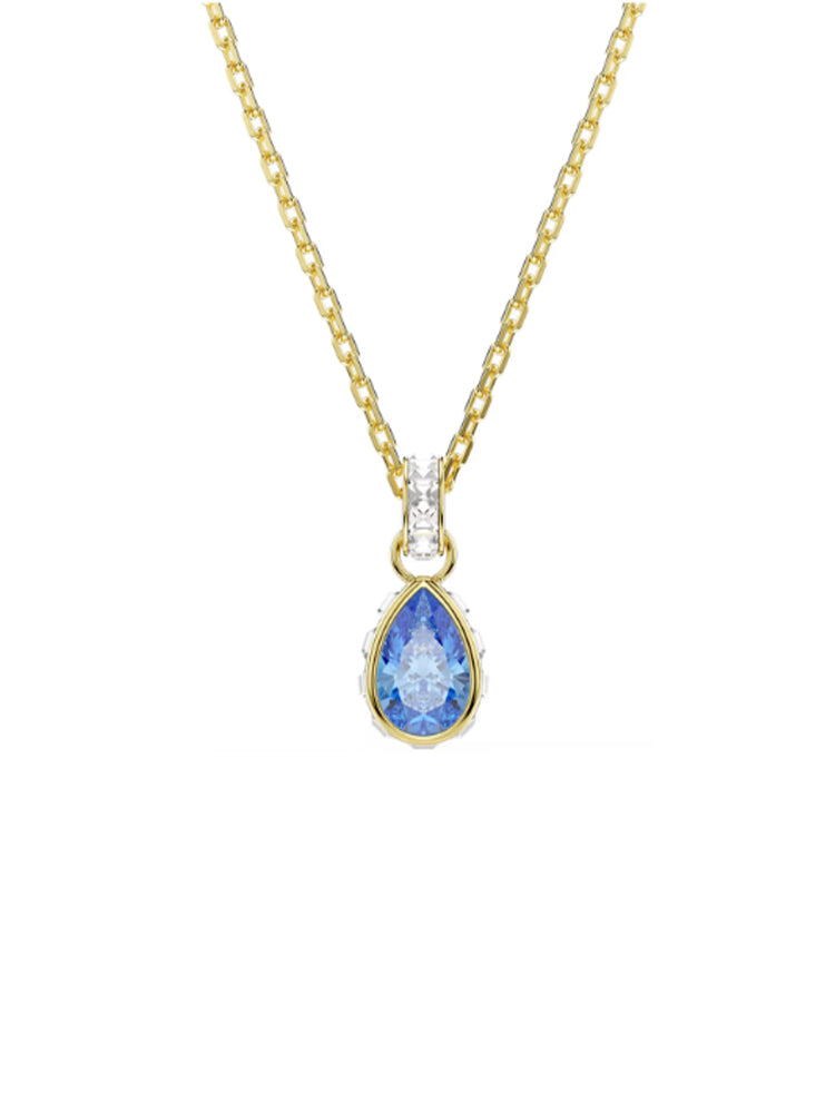 COLLANA DONNA CHROMA FINITURA ORO 18K CON ZIRCONE A GOCCIA BLU SWAROVSKI