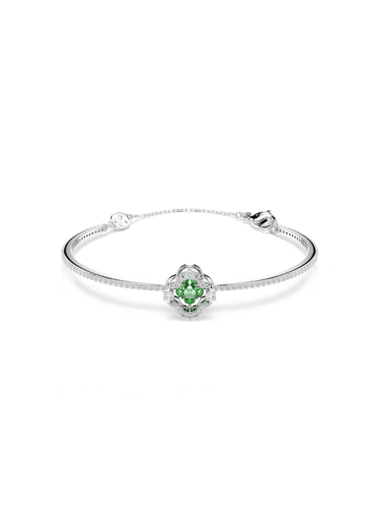 BRACCIALE DONNA UNA CON QUADRIFOGLIO VERDE RIGIDO SWAROVSKI