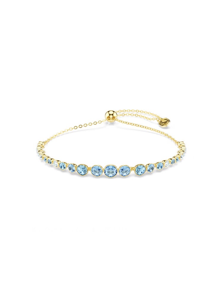 BRACCIALE DONNA IMBER FINITURA ORO 18K CON ZIRCONI BLU SWAROVSKI