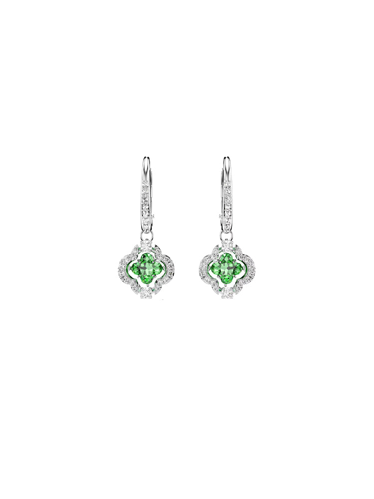 ORECCHINI DONNA UNA ANGELIC PENDENTI CON ZIRCONI VERDI SWAROVSKI