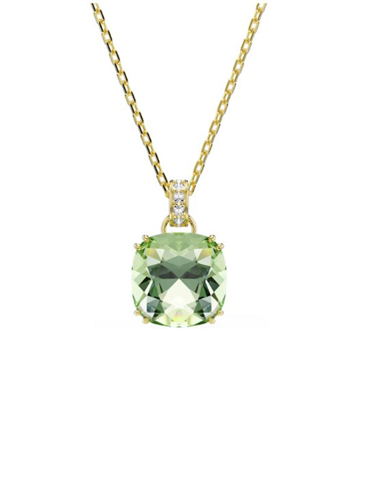 COLLANA DONNA MILLENIA CON ZIRCONE VERDE TAGLIO CUSHION DORATA SWAROVSKI