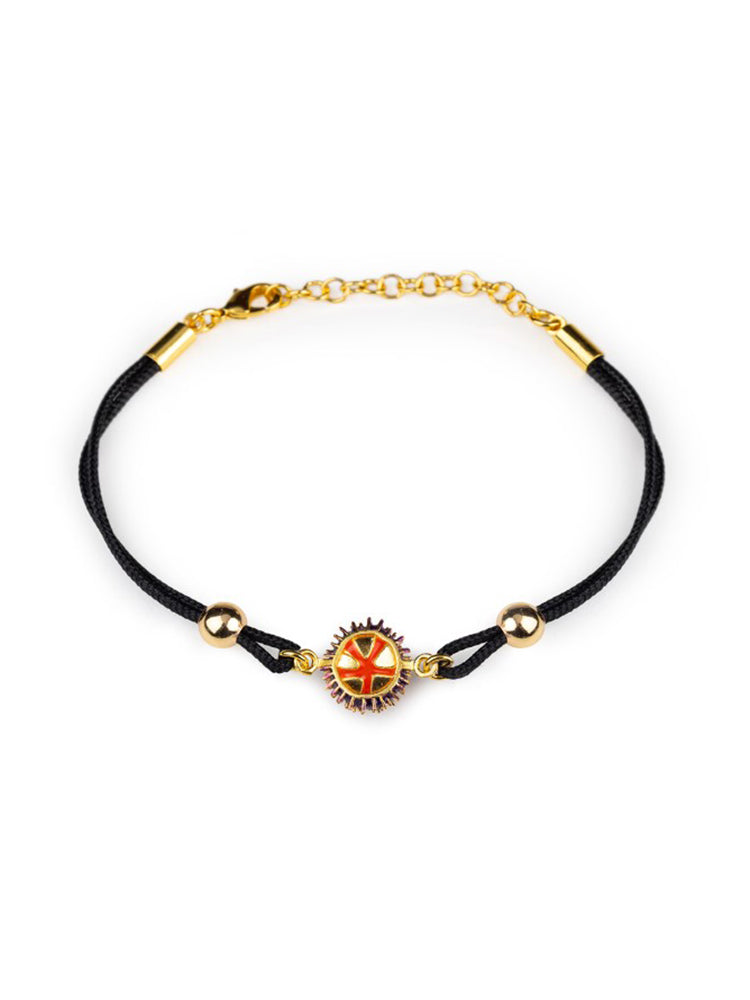 BRACCIALE UNISEX CON CORDINO RICCIO ACULEI SMALTATO ISOAL BELLA