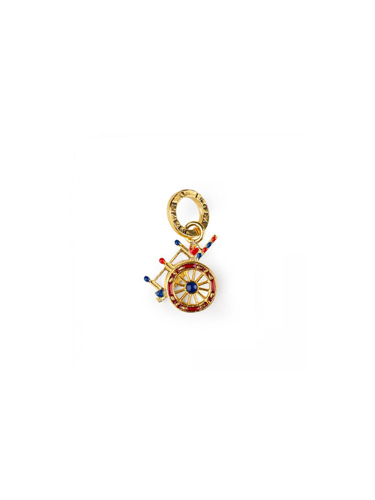 CHARM DONNA CARRETTO SICILIANO SMALTATO ISOLA BELLA