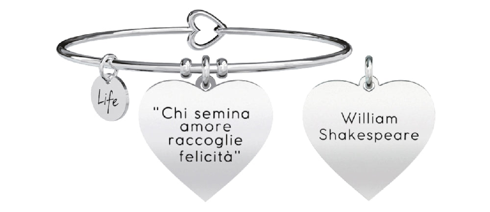 BRACCIALE DONNA LOVE - CHI SEMINA AMORE RACCOGLIE... KIDULT