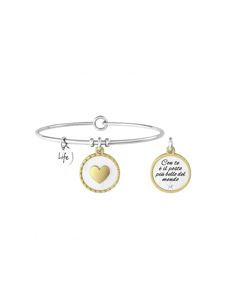 BRACCIALE DONNA - LOVE - "CON TE È IL POSTO PIÙ BELLO DEL MONDO" KIDULT