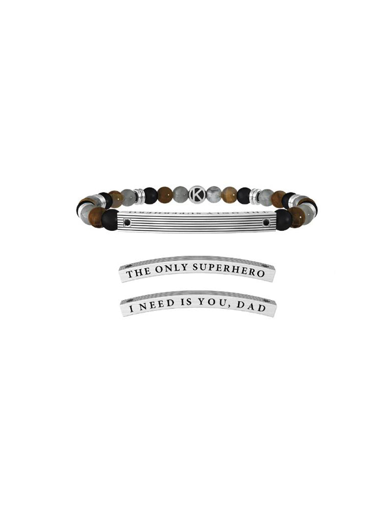 BRACCIALE UOMO FAMILY - THE ONLY SUPERHERO I NEED IS YOU, DAD - KIDULT