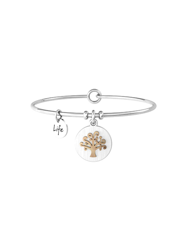BRACCIALE DONNA -NATURE- ALBERO DELLA VITA BICOLORE PENDENTE KIDULT