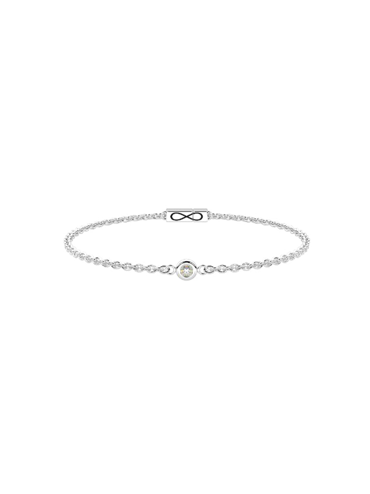BRACCIALE DONNA IN ACCIAIO CON DIAMANTE LAB-GROWN E CHIUSURA NON REVERSIBILE KIDULT