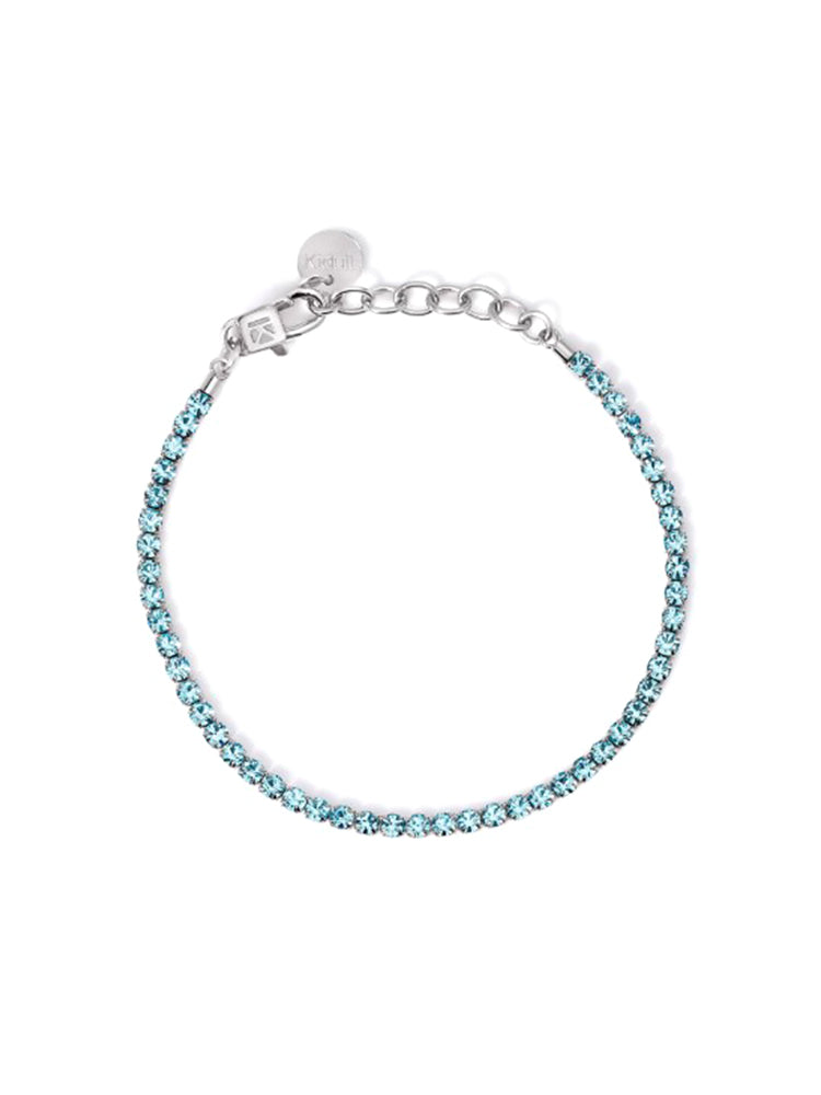 BRACCIALE DONNA TENNIS IN ACCIAIO CON CRISTALLI BLU KIDULT