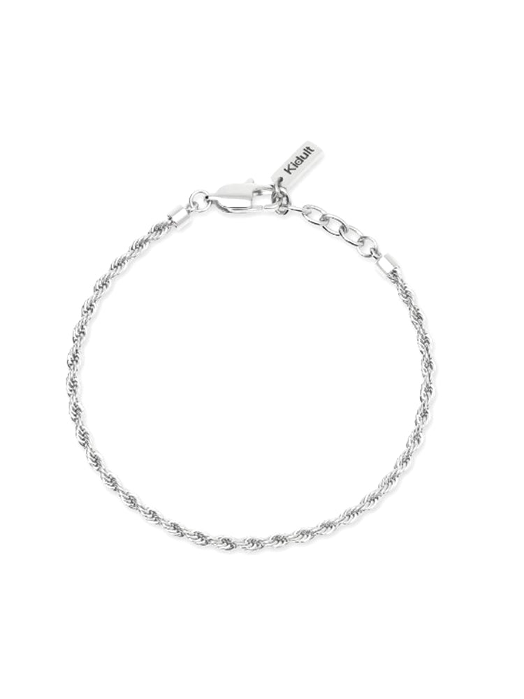 BRACCIALE UOMO CON CATENA CORDA IN ACCIAIO KIDULT