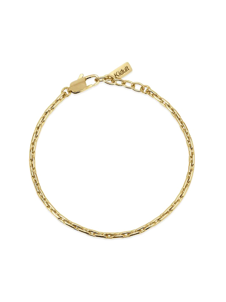 BRACCIALE UOMO IN ACCIAIO DORATO CON MAGLIE ALLUNGATE KIDULT
