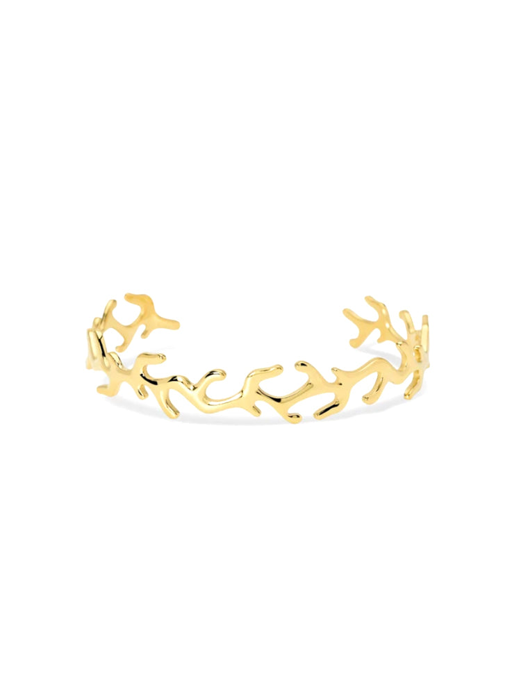 BRACCIALE DONNA RIGIDO DORATO CORALLO KIDULT