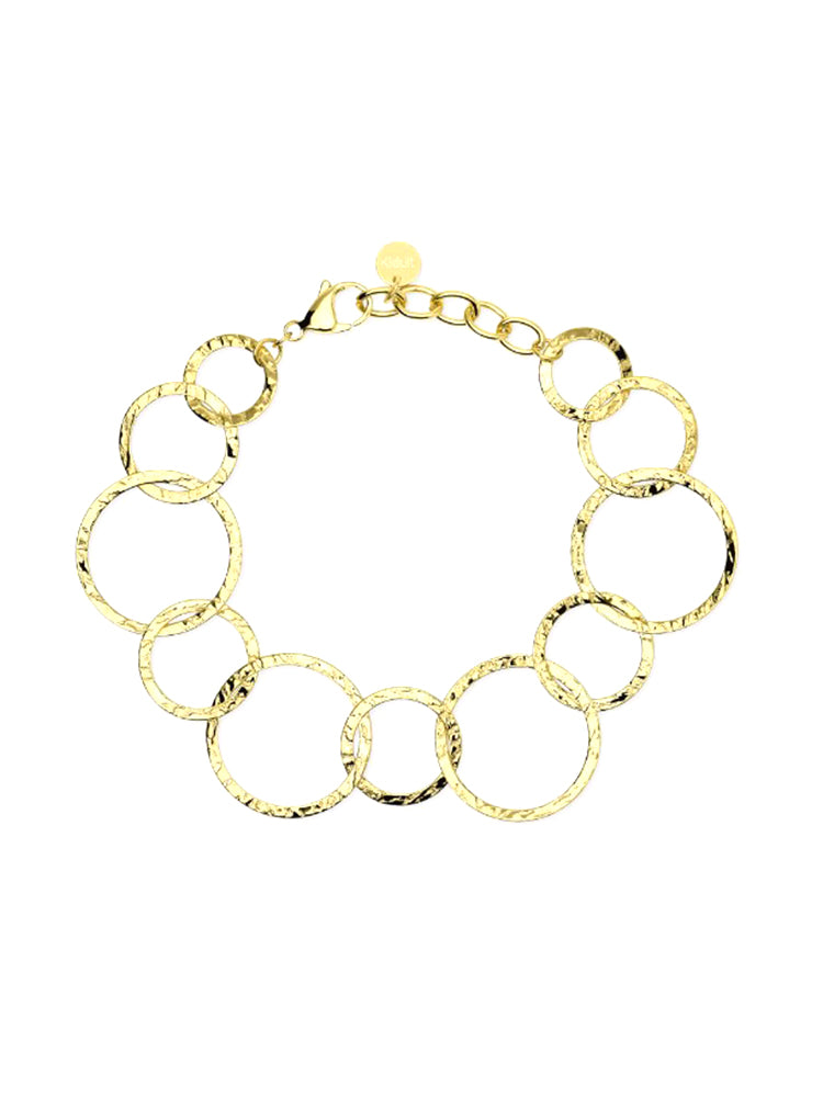BRACCIALE DONNA DORATO A CERCHI KIDULT