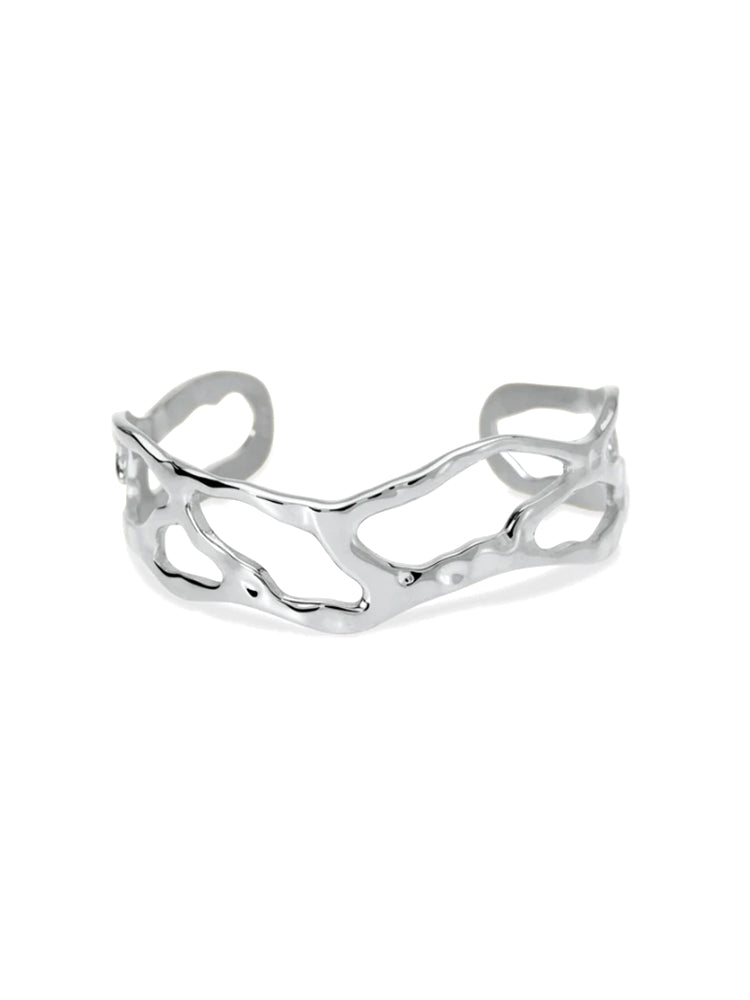 BRACCIALE DONNA APERTO IN ACCIAIO MARTELLATO KIDULT