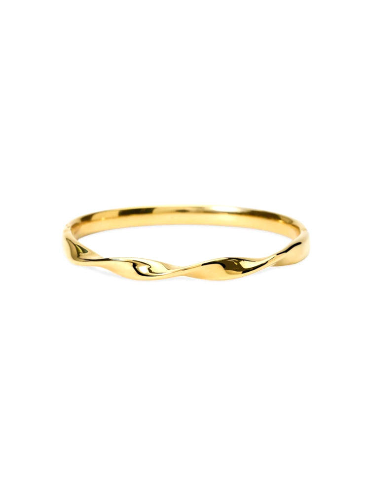 BRACCIALE DONNA RIGIDO DORATO ONDULATO KIDULT