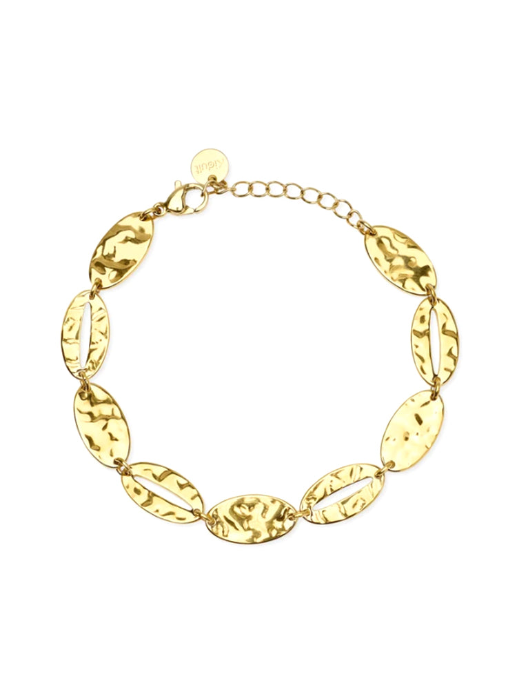 BRACCIALE DONNA IN ACCIAIO DORATO CON ELEMENTI OVALI KIDULT