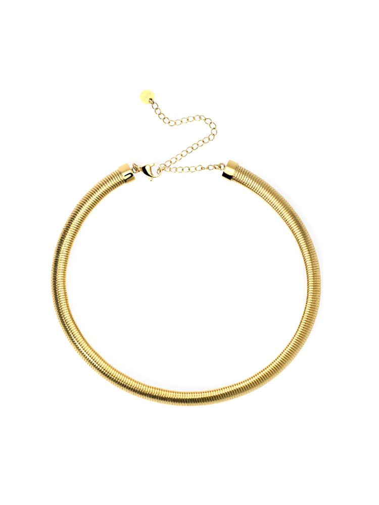 COLLANA DONNA GIROCOLLO DORATO CON CATENA TUBOGAS KIDULT