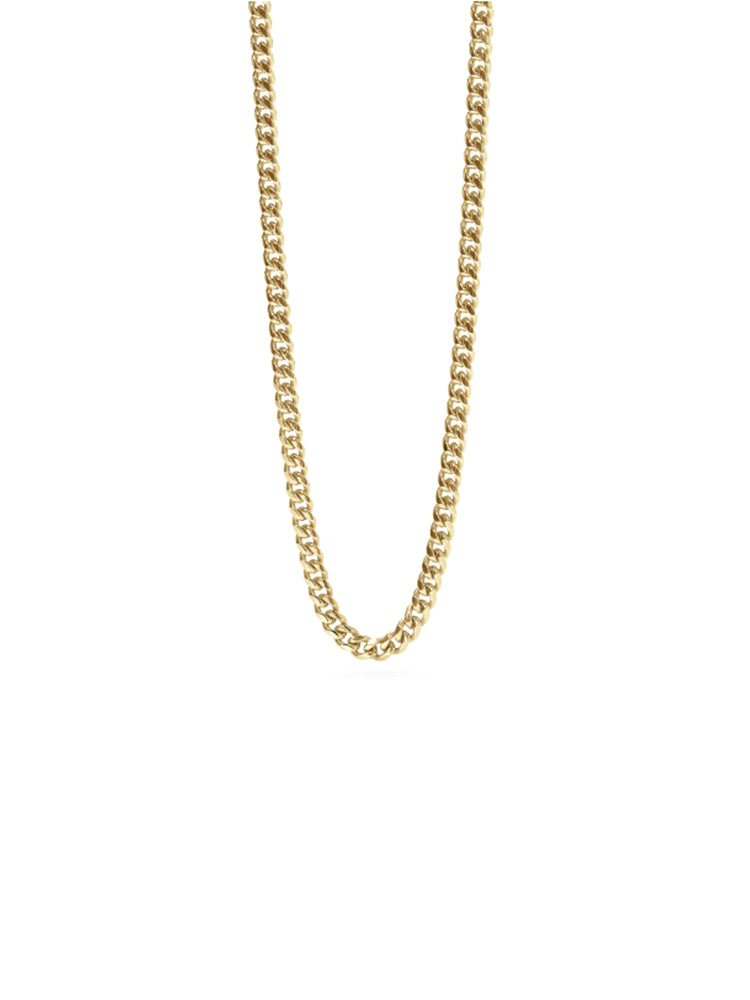 COLLANA UOMO DORATA CON CATENA GROUMETTE PIATTA KIDULT