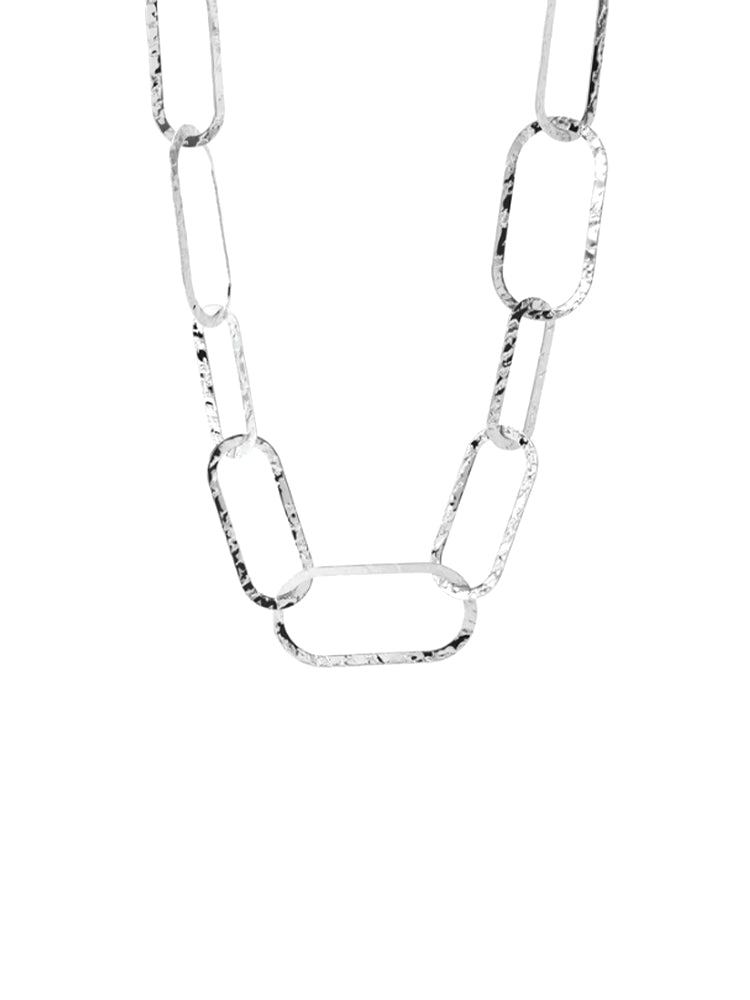 COLLANA DONNA LUNGA CON MAGLIE ALLUNGATE MARTELLATE KIDULT