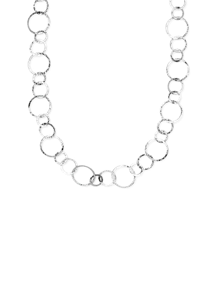 COLLANA DONNA LUNGA IN ACCIAIO CON MAGLIE ROTONDE KIDULT
