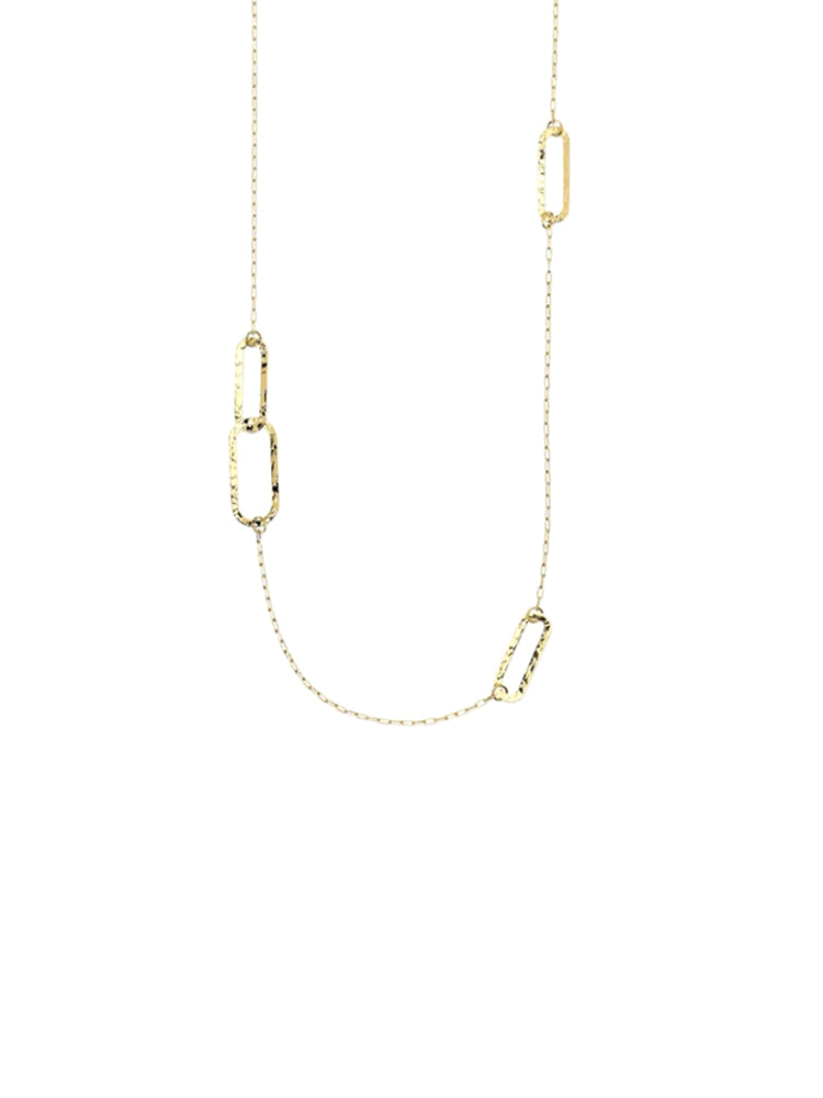 COLLANA DONNA LUNGA CON MAGLIE ALLUNGATE DORATA KIDULT