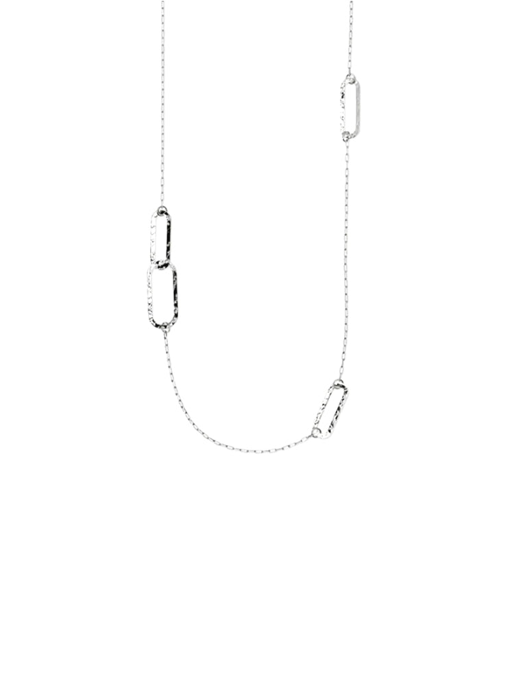 COLLANA DONNA LUNGA CON MAGLIE ALLUNGATE ACCIAIO KIDULT