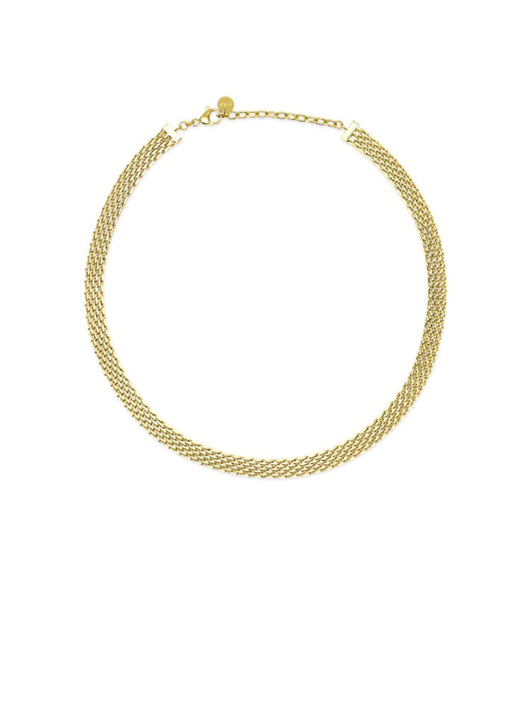 COLLANA DONNA DORATA CON CATENA MESH KIDULT