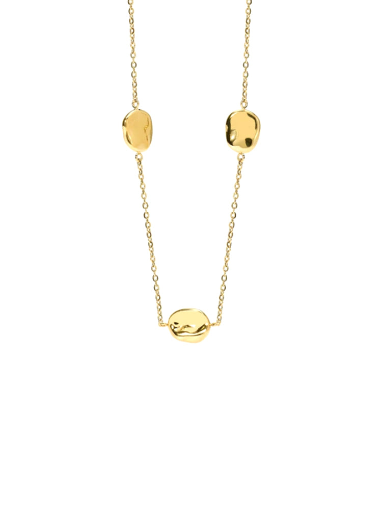 COLLANA DONNA GIROCOLLO CON ELEMENTI PIATTI IN ACCIAIO KIDULT