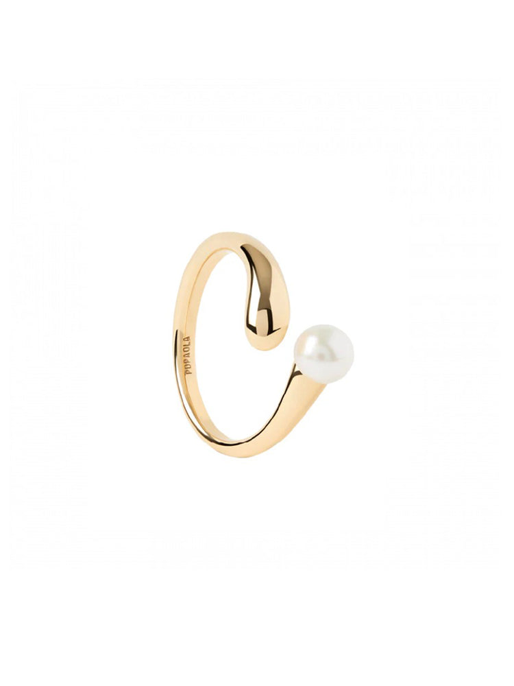 ANELLO DONNA APERTO IN ARGENTO DORATO CON PERLA MIS 12 PDPAOLA