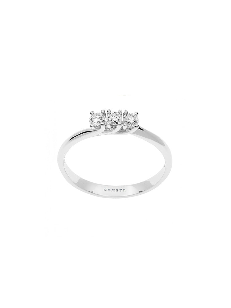 ANELLO DONNA TRILOGY IN ORO BIANCO E DIAMANTI COMETE GIOIELLI