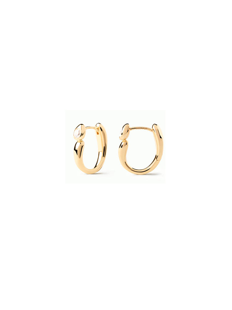 ORECCHINI DONNA IN ARGENTO DORATO CON ZIRCONE PDPAOLA