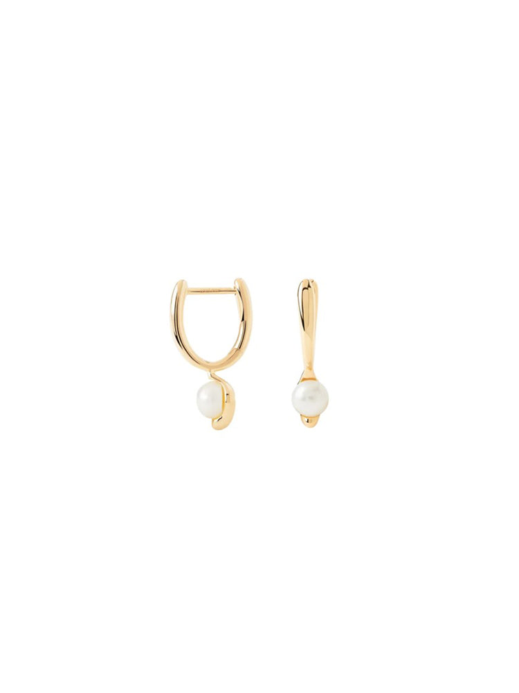 ORECCHINI DONNA PENDENTI IN ARGENTO DORATO CON PERLA PDPAOLA