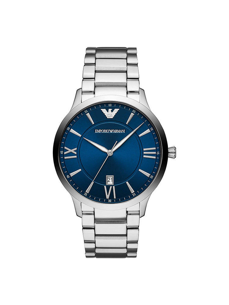OROLOGIO UOMO SOLO TEMPO IN ACCIAIO SILVER EMPORIO ARMANI