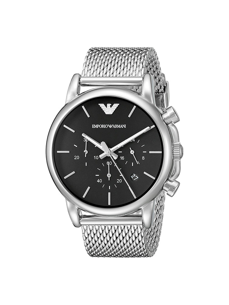 OROLOGIO UOMO CRONOGRAFO EA2 MESH SILVER EMPORIO ARMANI