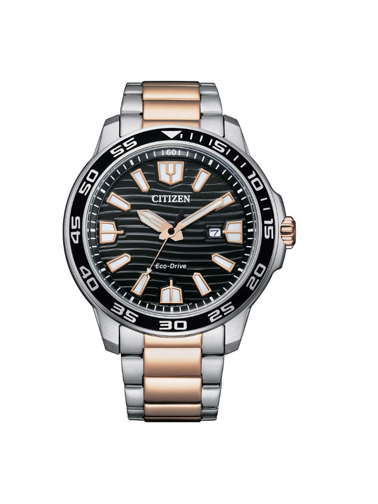 OROLOGIO UOMO MARINE SPORT BICOLORE ACCIAIO ORO CITIZEN