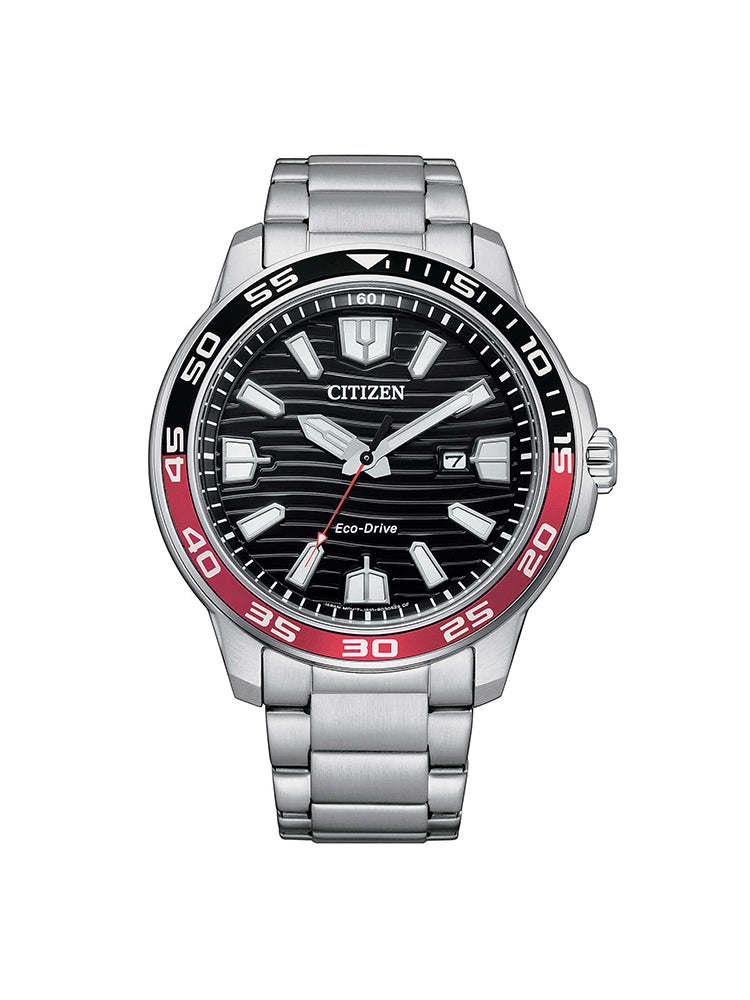 OROLOGIO UOMO SOLO TEMPO ECO DRIVE IN ACCIAIO SILVER CITIZEN