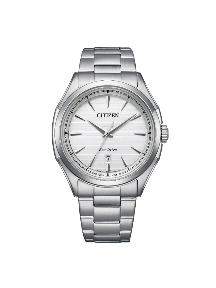 OROLOGIO UOMO ELEGANT OF SOLO TEMPO IN ACCIAIO CON QUADRANTE SILVER CITIZEN