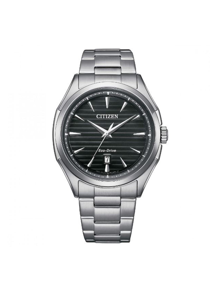 OROLOGIO UOMO SOLO TEMPO ECO DRIVE ELEGANT QUADRANTE NERO CITIZEN
