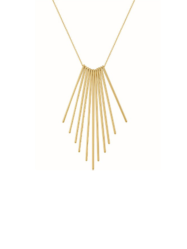 COLLANA DONNA AURA DORATA CON PENDENTE CON BARRETTE BROSWAY
