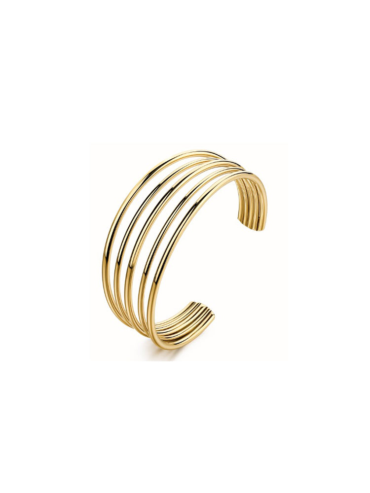 BRACCIALE DONNA AURA IN ACCIAIO DORATO RIGIDO BROSWAY