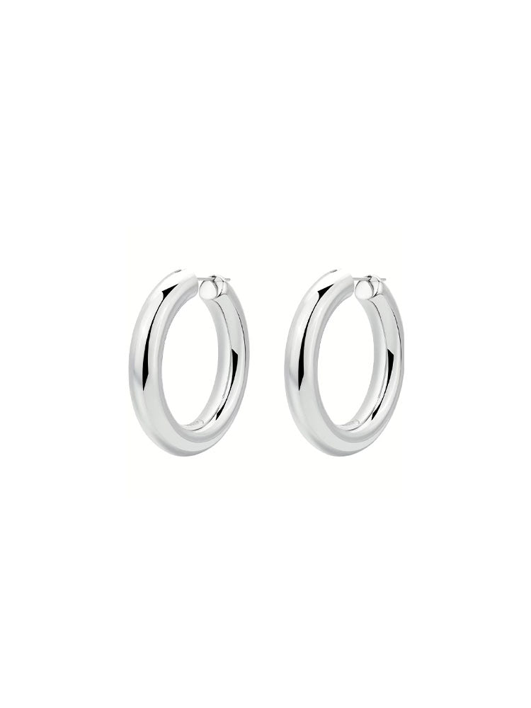 ORECCHINI DONNA IN ACCIAIO A CERCHIO COLLEZIONE AURA BROSWAY