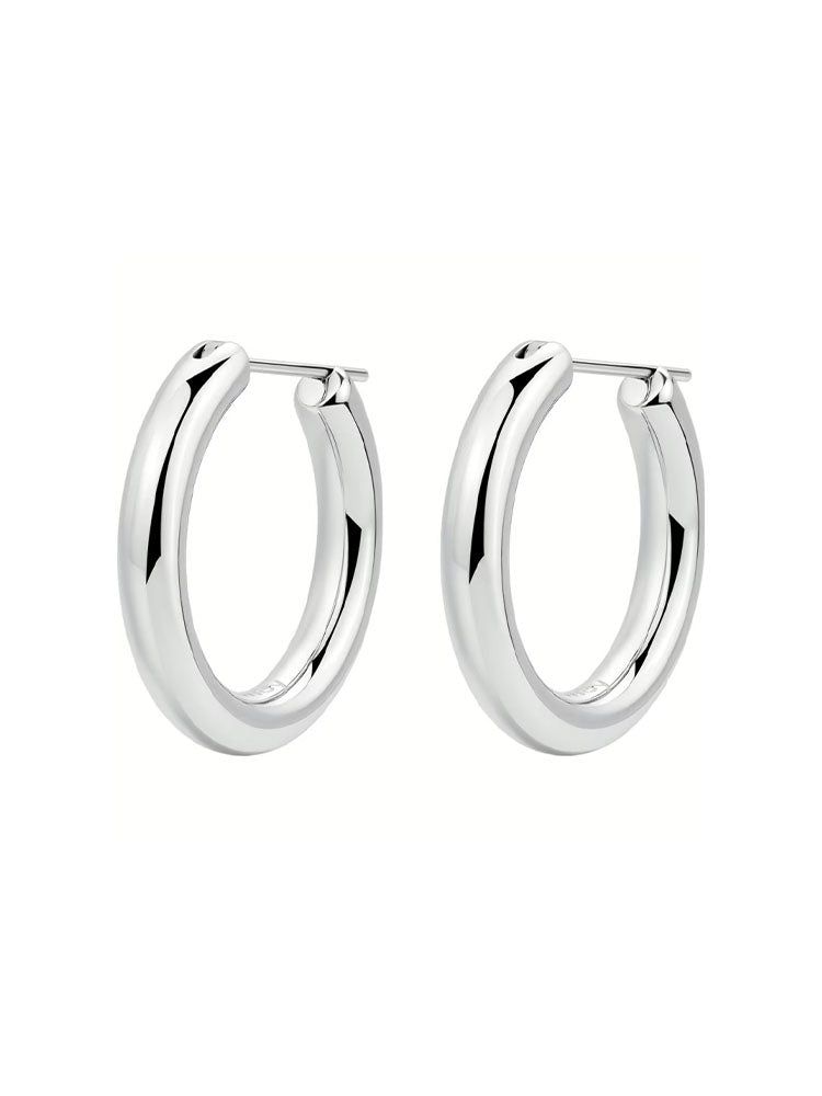 ORECCHINI DONNA IN ACCIAIO A CERCHIO COLLEZIONE AURA BROSWAY