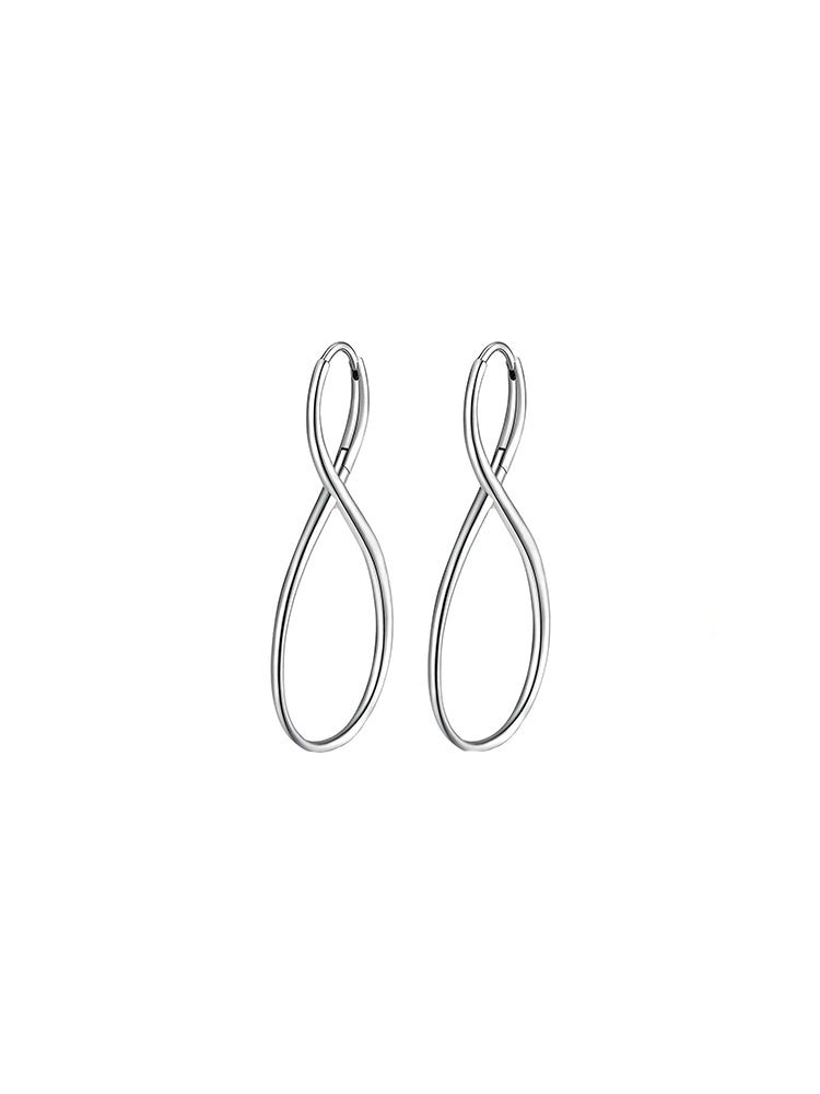 ORECCHINI DONNA RIBBON PENDENTI SILVER SIMBOLO INFINITO BROSWAY