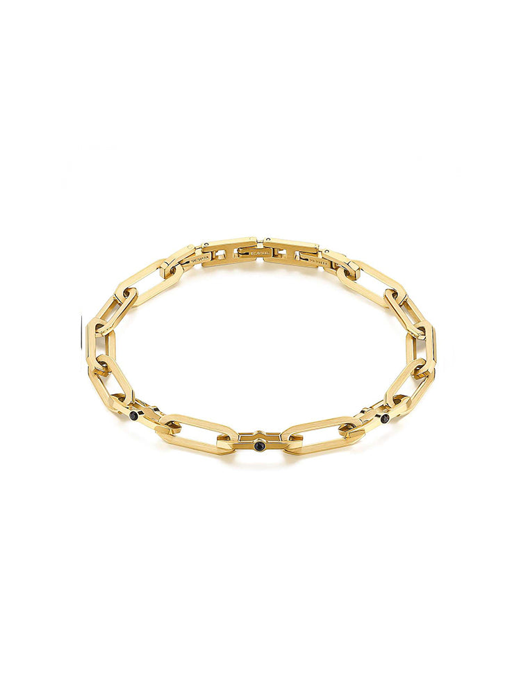 BRACCIALE UOMO CALIBURN A CATENA IN ACCIAIO DORATO BROSWAY