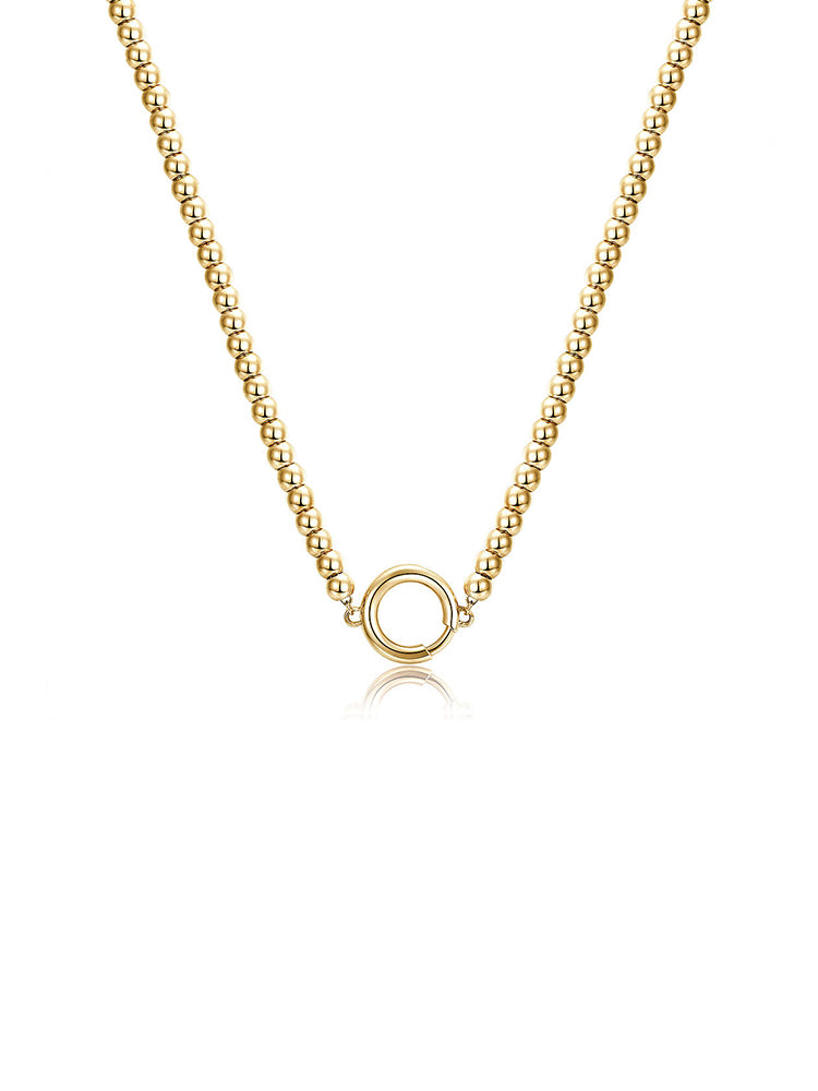 COLLANA DONNA TRES JOLIE  IN ACCIAIO CON SFERE DORATE BROSWAY