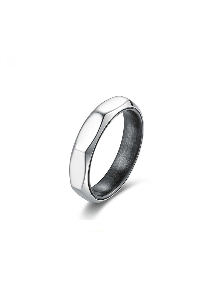 ANELLO UOMO DOHA IN ACCIAIO E PVD GUN BROSWAY