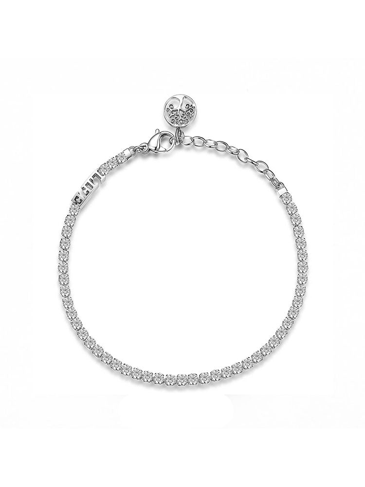BRACCIALE DONNA TENNIS DESIDERI CON ALBERO IN ARGENTO BROSWAY