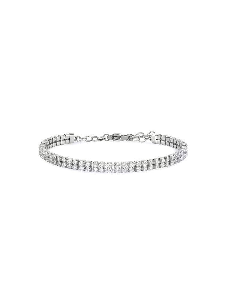 BRACCIALE DONNA TENNIS DESIDERI DOPPIO FILO CON ZIRCONI BIANCHI BROSWAY