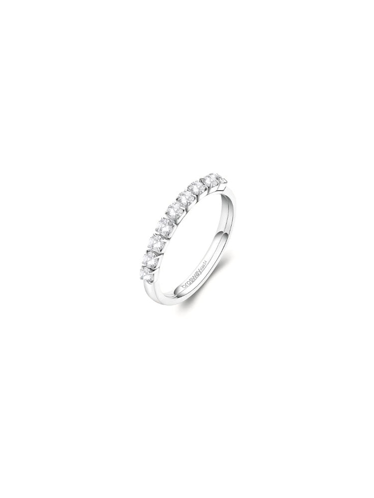ANELLO DONNA VERETTA DESIDERI IN ACCIAIO SILVER E ZIRCONI BIANCHI MISURA 20 BROSWAY