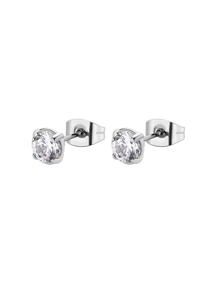 ORECCHINI DONNA DESIDERI IN ACCIAIO COLOR SILVER CON ZIRCONE BIANCO BROSWAY